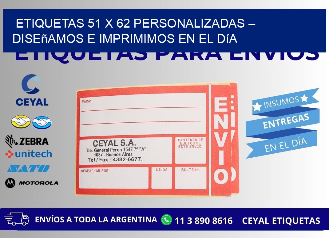 Etiquetas 51 x 62 Personalizadas – Diseñamos e Imprimimos en el Día