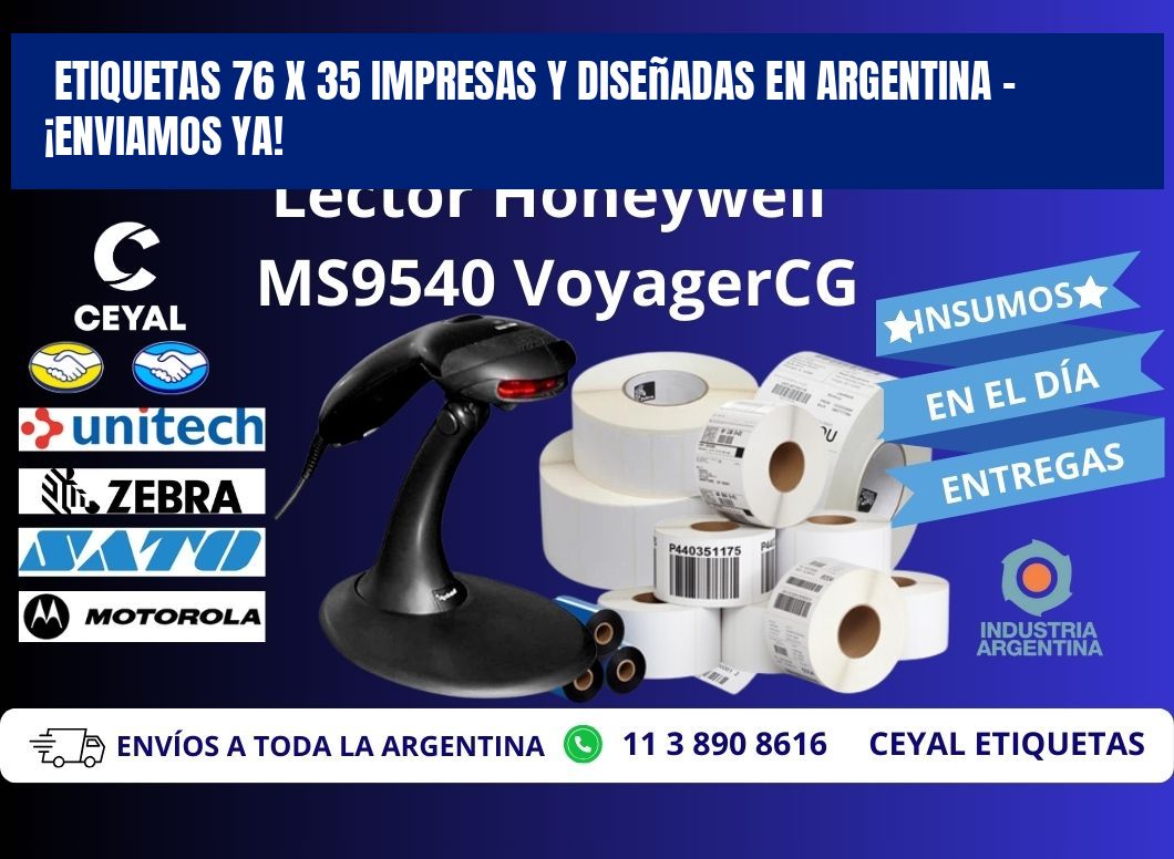 Etiquetas 76 x 35 Impresas y Diseñadas en Argentina – ¡Enviamos Ya!
