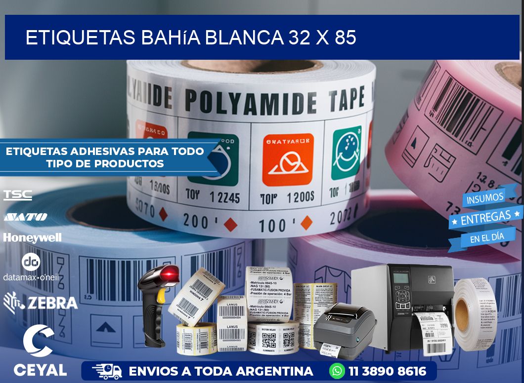 Etiquetas Bahía Blanca 32 x 85