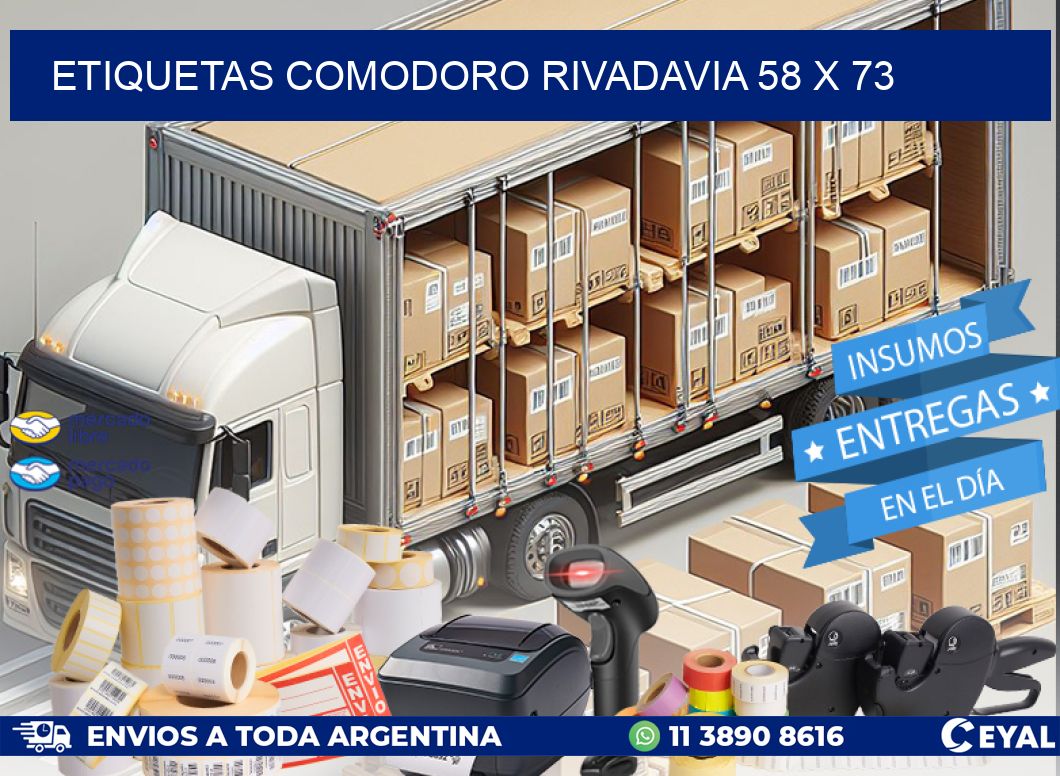 Etiquetas Comodoro Rivadavia 58 x 73