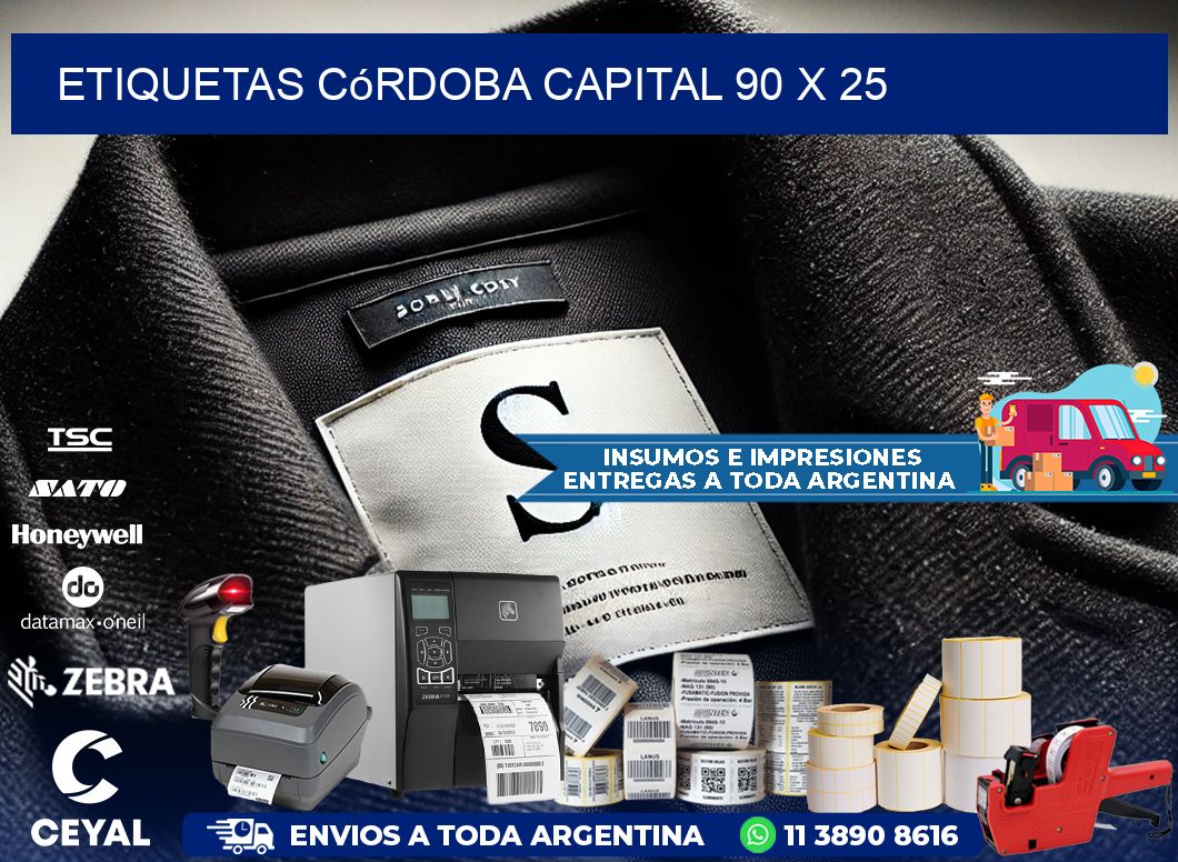 Etiquetas Córdoba Capital 90 x 25
