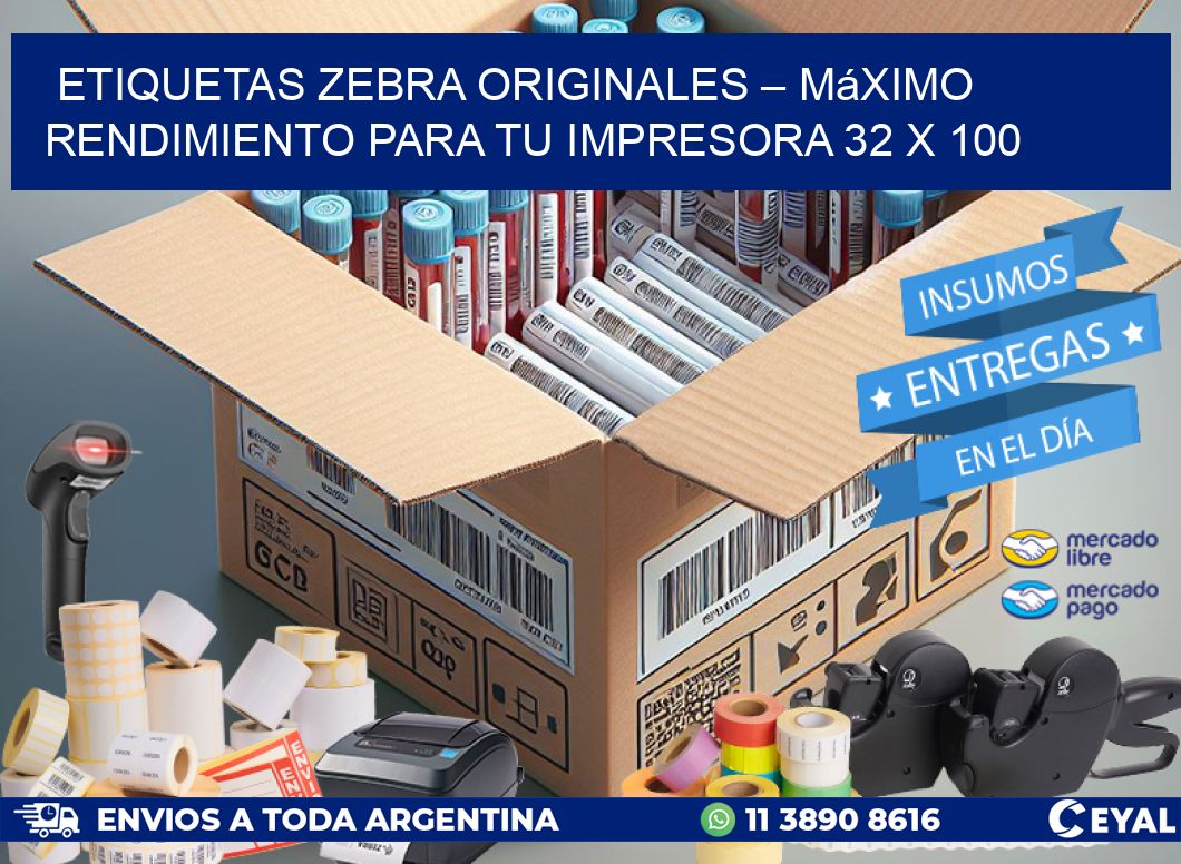 Etiquetas Zebra Originales – Máximo Rendimiento para tu Impresora 32 x 100