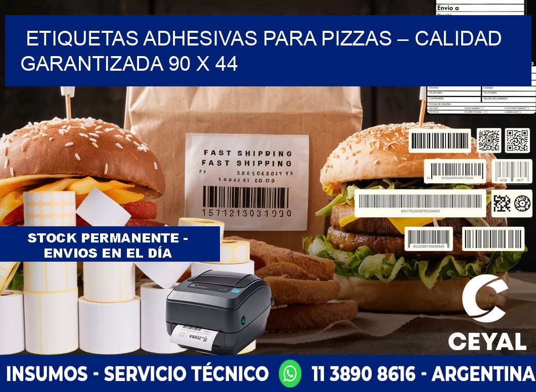 Etiquetas adhesivas para pizzas – Calidad garantizada 90 x 44