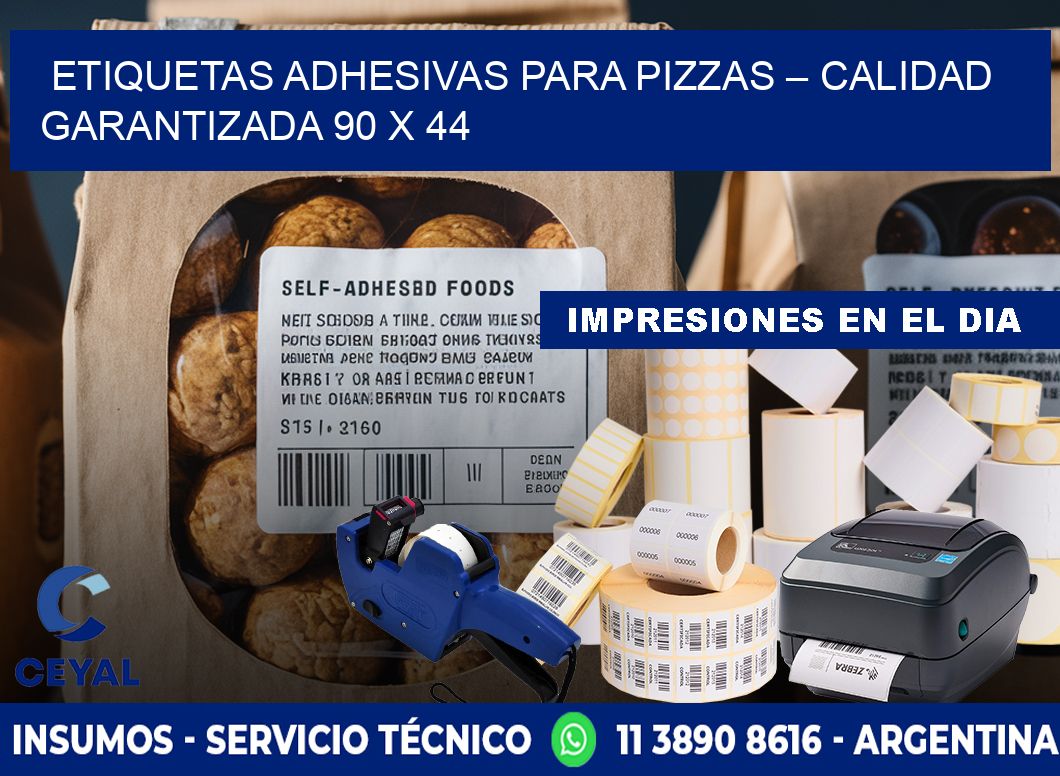 Etiquetas adhesivas para pizzas – Calidad garantizada 90 x 44