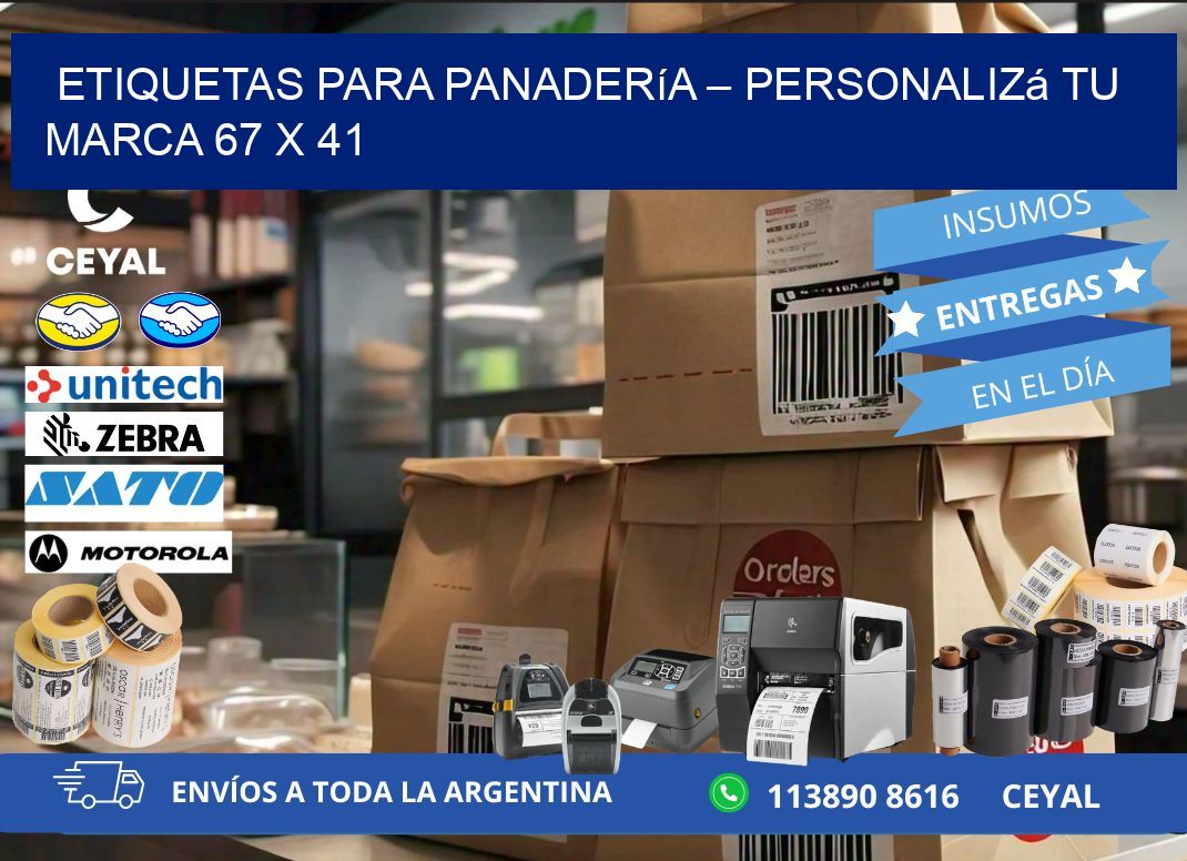 Etiquetas para panadería – Personalizá tu marca 67 x 41