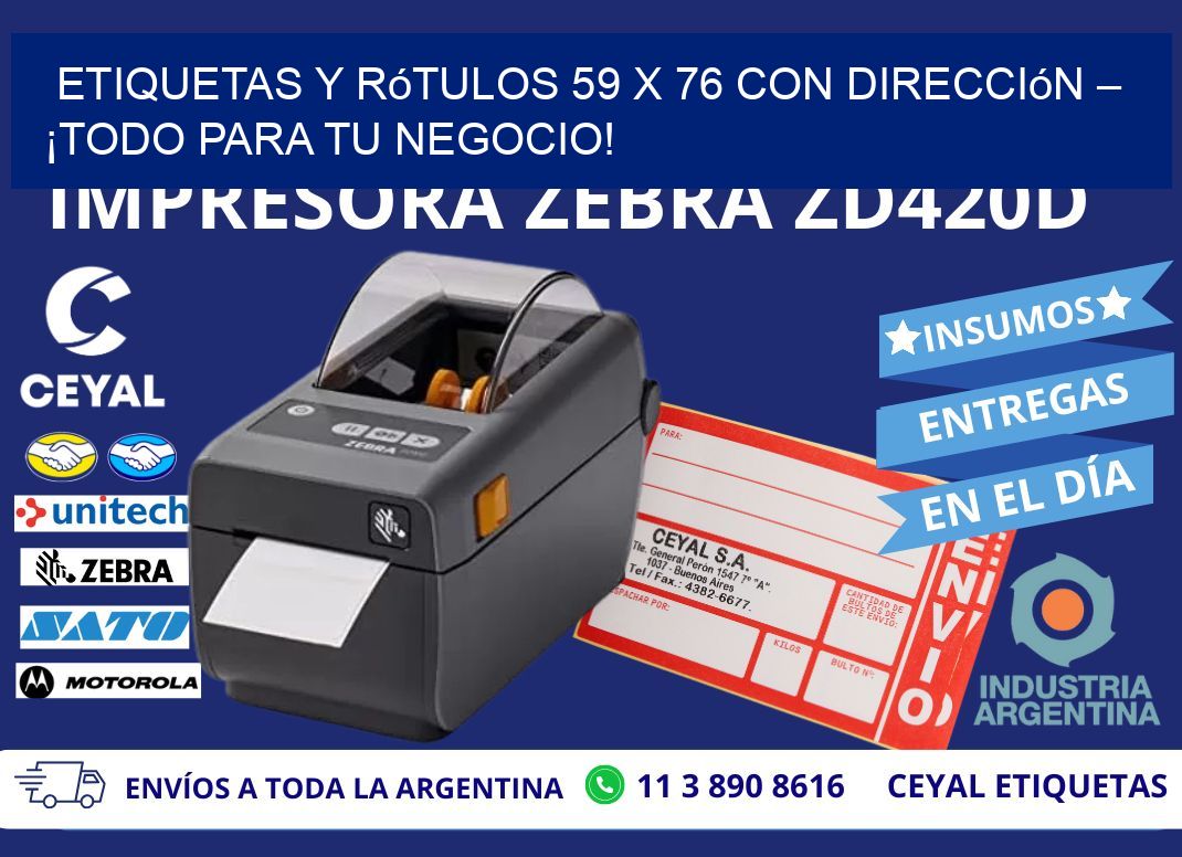 Etiquetas y Rótulos 59 x 76 con Dirección – ¡Todo para tu Negocio!