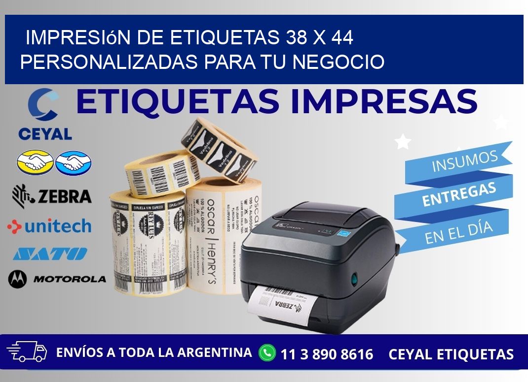 Impresión de Etiquetas 38 x 44 Personalizadas para tu Negocio