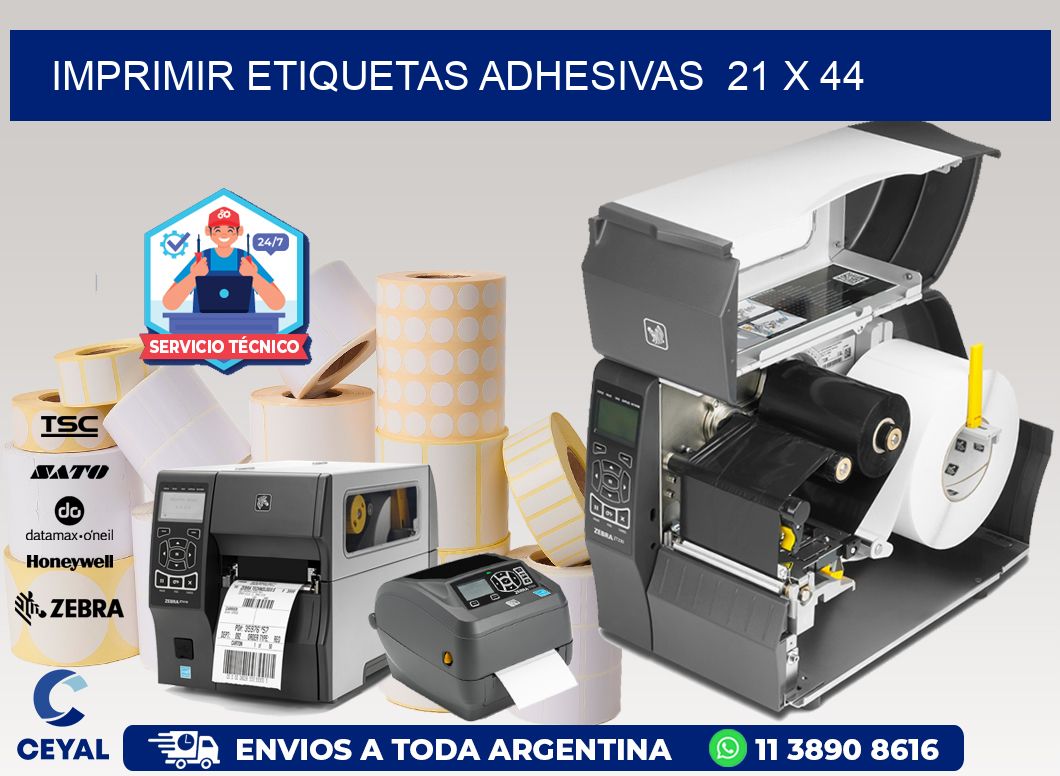 Imprimir Etiquetas adhesivas  21 x 44