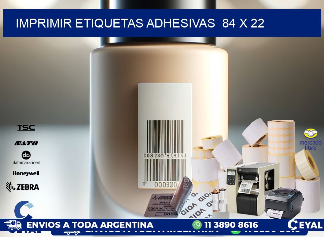Imprimir Etiquetas adhesivas  84 x 22