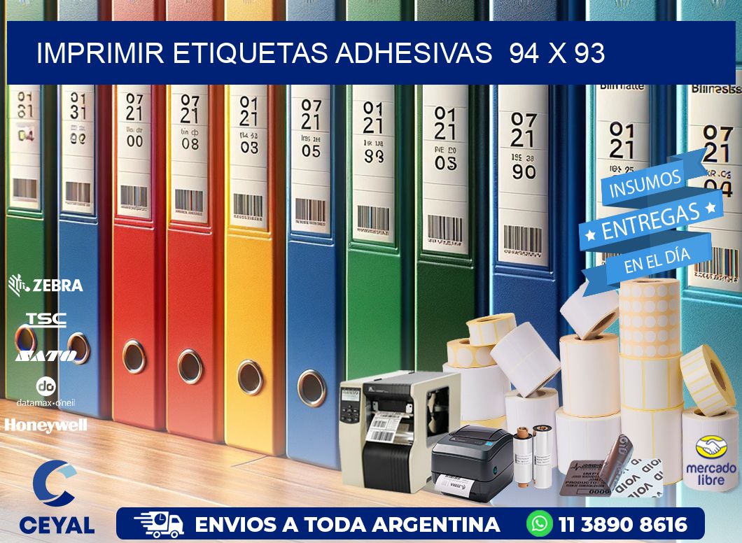 Imprimir Etiquetas adhesivas  94 x 93