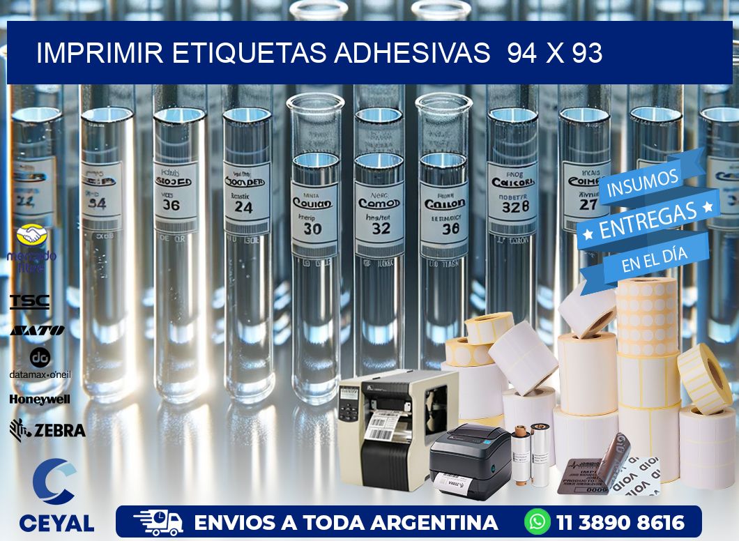 Imprimir Etiquetas adhesivas  94 x 93