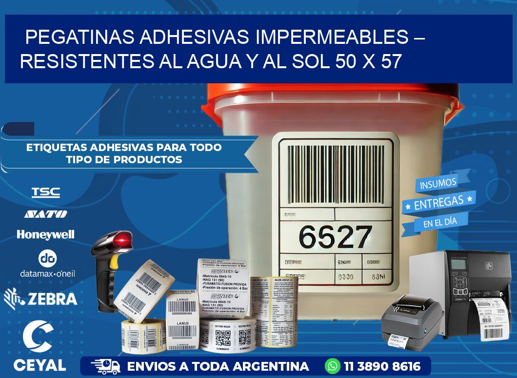 Pegatinas Adhesivas Impermeables – Resistentes al Agua y al Sol 50 x 57