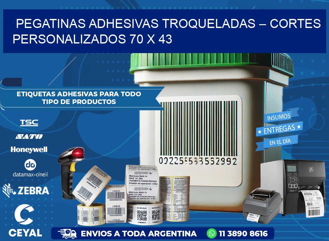 Pegatinas Adhesivas Troqueladas – Cortes Personalizados 70 x 43
