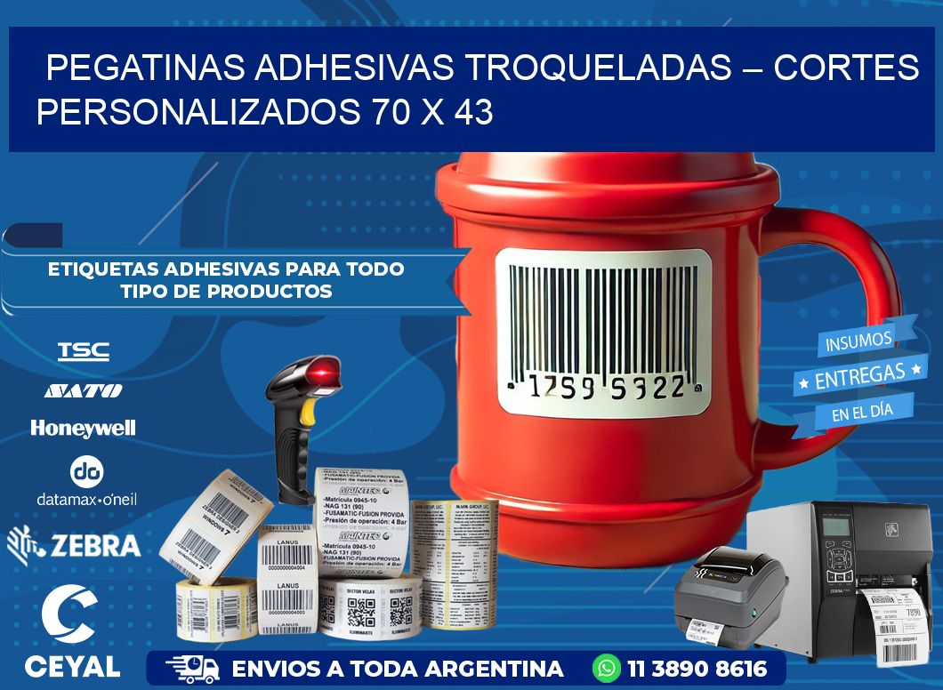 Pegatinas Adhesivas Troqueladas – Cortes Personalizados 70 x 43