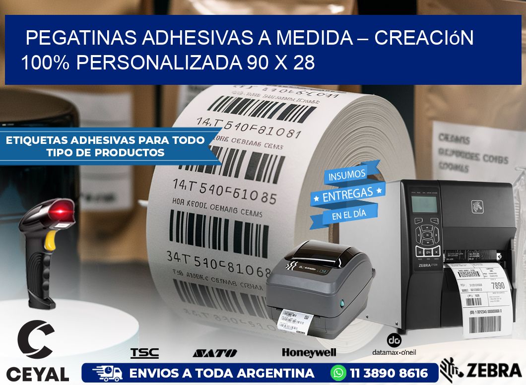 Pegatinas Adhesivas a Medida – Creación 100% Personalizada 90 x 28