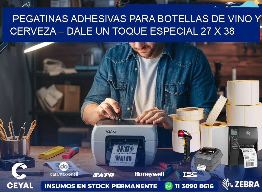 Pegatinas Adhesivas para Botellas de Vino y Cerveza – Dale un Toque Especial 27 x 38