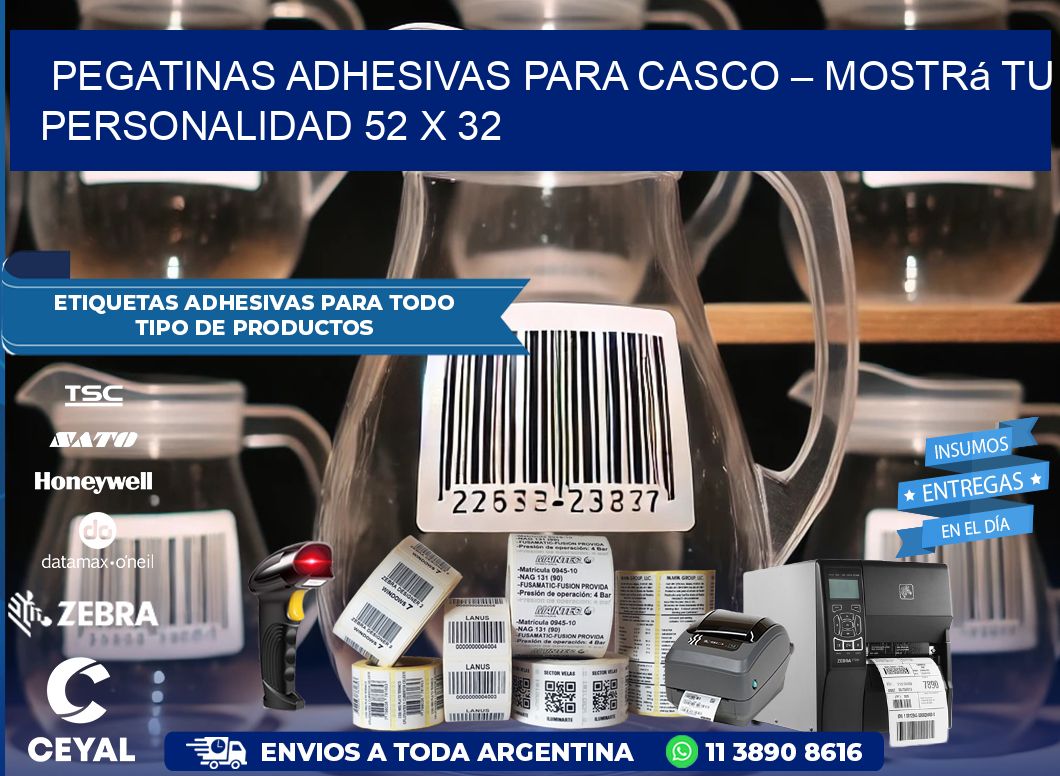 Pegatinas Adhesivas para Casco – Mostrá Tu Personalidad 52 x 32