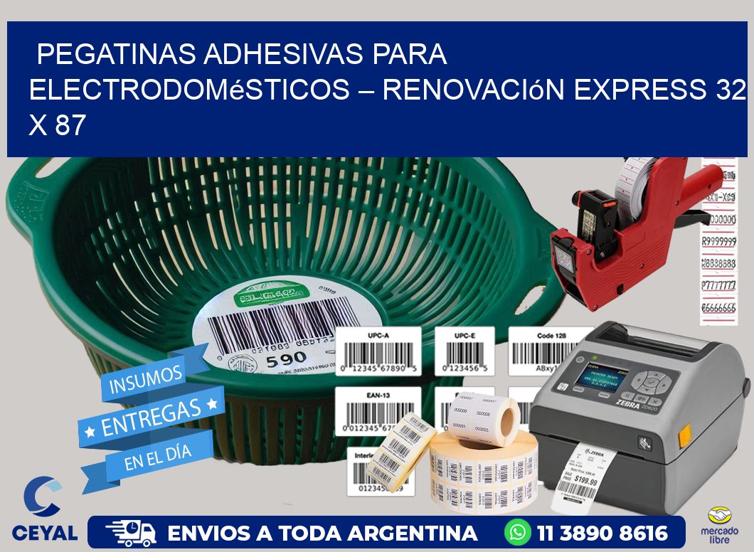 Pegatinas Adhesivas para Electrodomésticos – Renovación Express 32 x 87
