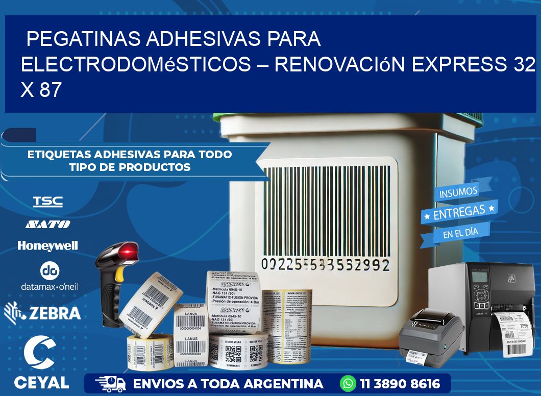 Pegatinas Adhesivas para Electrodomésticos – Renovación Express 32 x 87