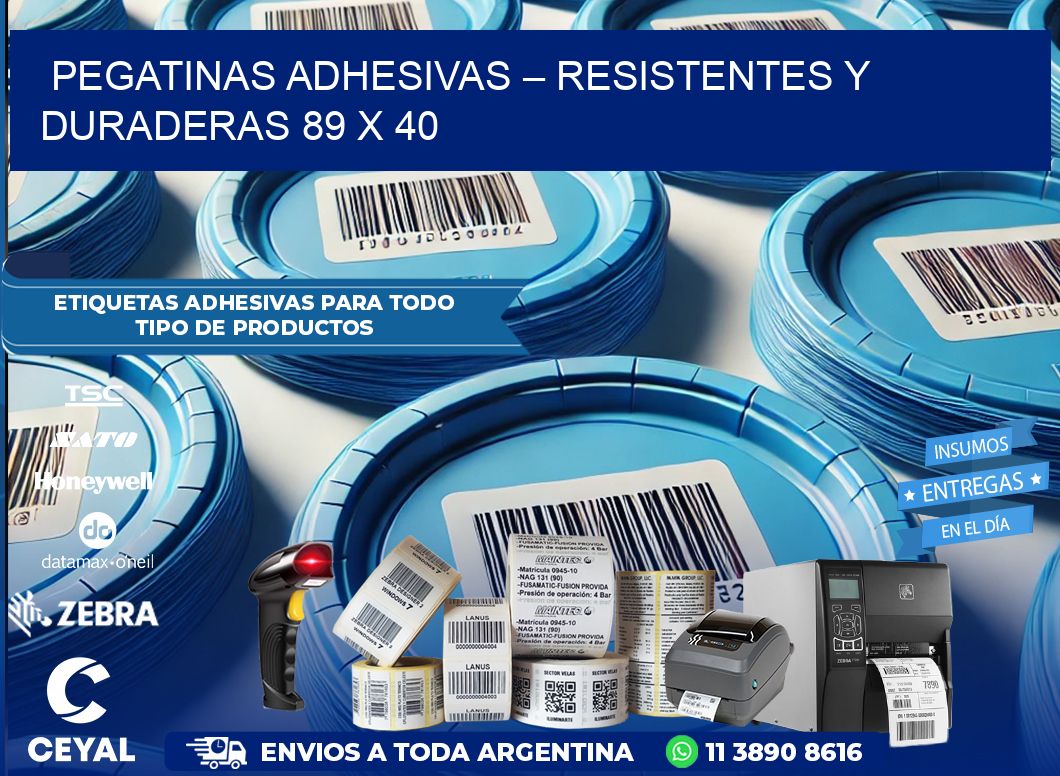 Pegatinas Adhesivas – Resistentes y Duraderas 89 x 40