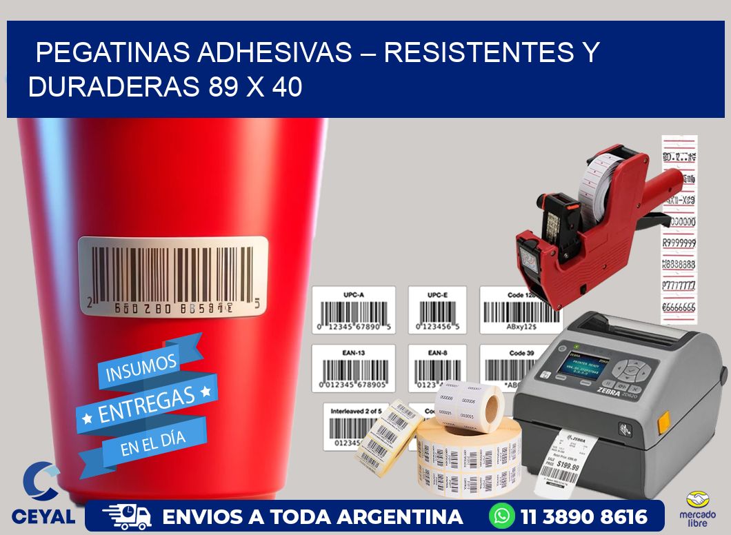 Pegatinas Adhesivas – Resistentes y Duraderas 89 x 40