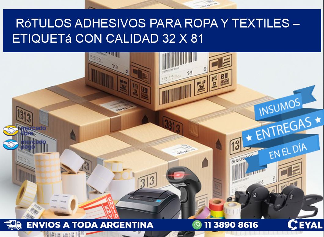 Rótulos Adhesivos para Ropa y Textiles – Etiquetá con Calidad 32 x 81