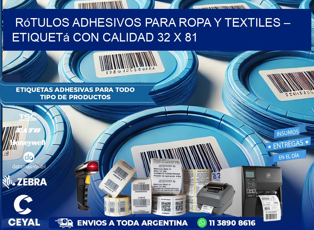 Rótulos Adhesivos para Ropa y Textiles – Etiquetá con Calidad 32 x 81