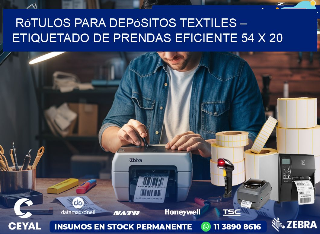 Rótulos para Depósitos Textiles – Etiquetado de Prendas Eficiente 54 x 20