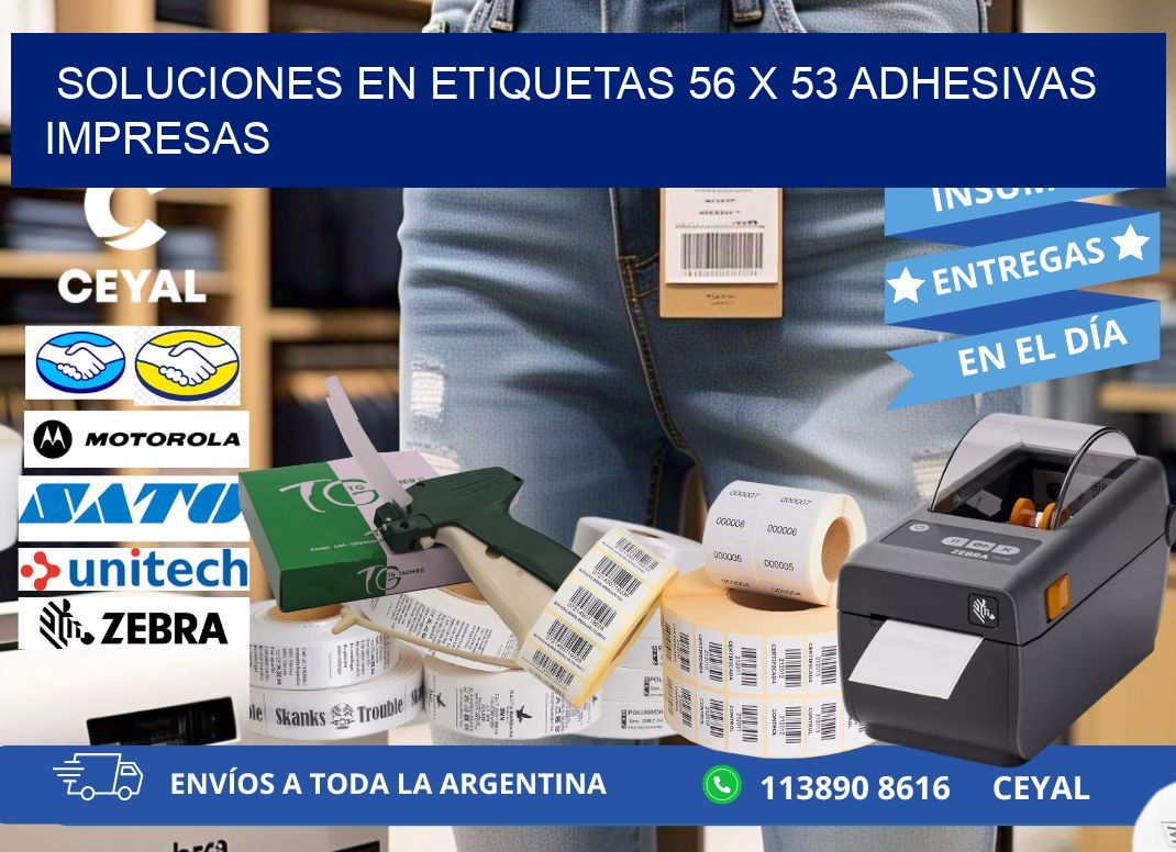 Soluciones en Etiquetas 56 x 53 Adhesivas Impresas