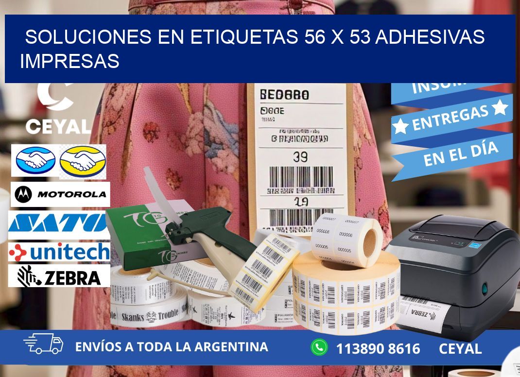 Soluciones en Etiquetas 56 x 53 Adhesivas Impresas