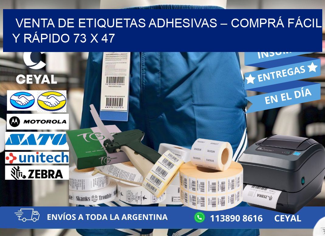 VENTA DE ETIQUETAS ADHESIVAS – COMPRÁ FÁCIL Y RÁPIDO 73 x 47