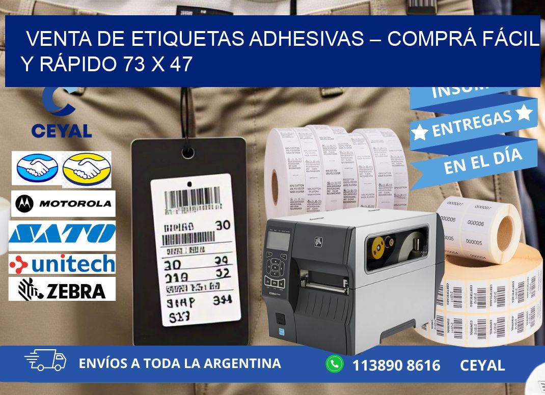 VENTA DE ETIQUETAS ADHESIVAS – COMPRÁ FÁCIL Y RÁPIDO 73 x 47