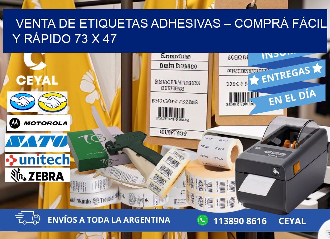 VENTA DE ETIQUETAS ADHESIVAS – COMPRÁ FÁCIL Y RÁPIDO 73 x 47