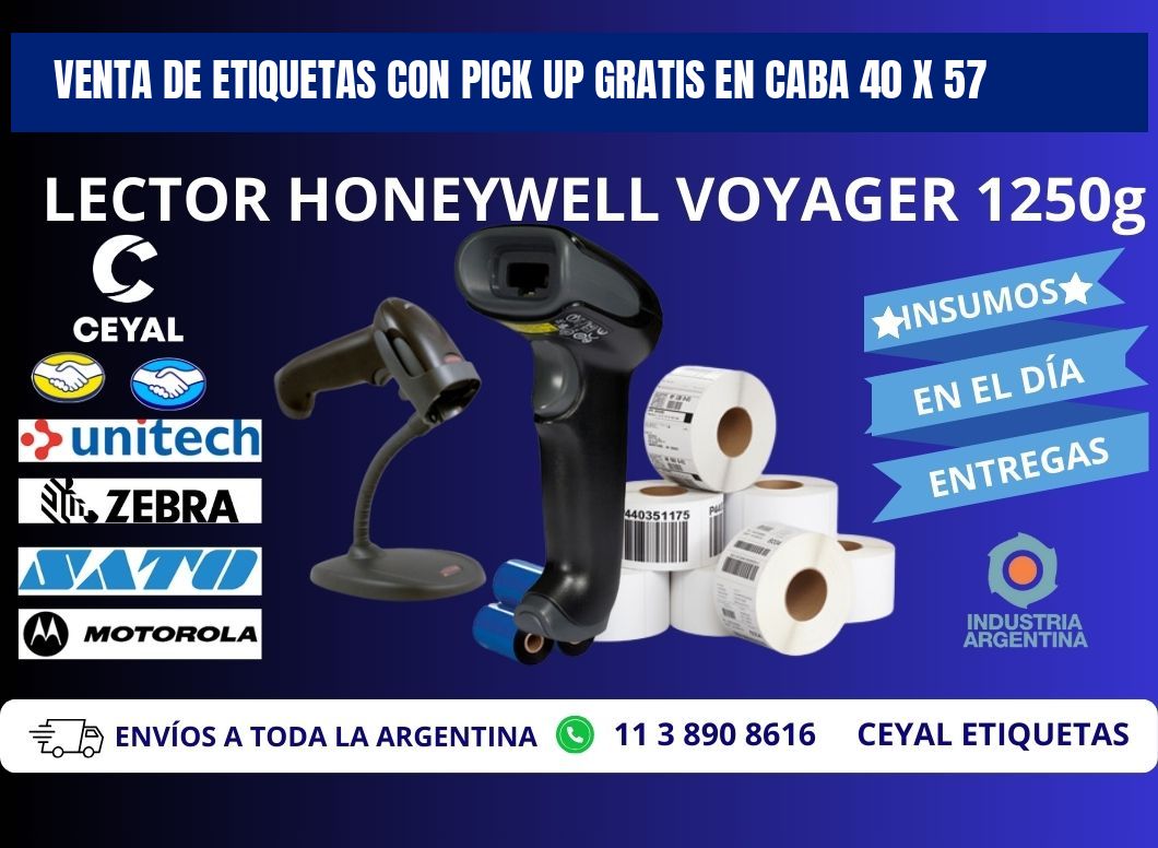 VENTA DE ETIQUETAS CON PICK UP GRATIS EN CABA 40 x 57