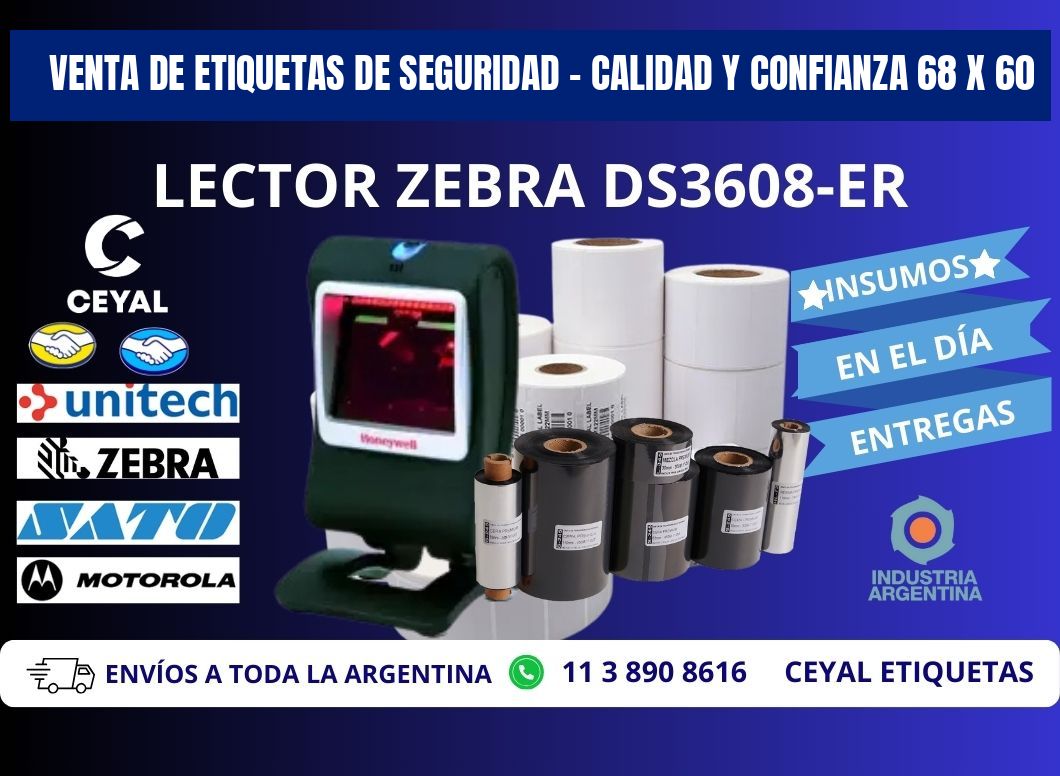 VENTA DE ETIQUETAS DE SEGURIDAD – CALIDAD Y CONFIANZA 68 x 60