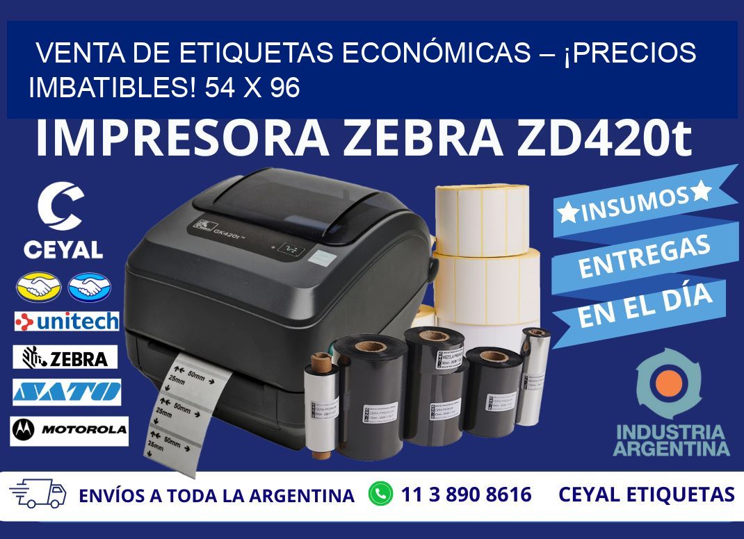 VENTA DE ETIQUETAS ECONÓMICAS – ¡PRECIOS IMBATIBLES! 54 x 96
