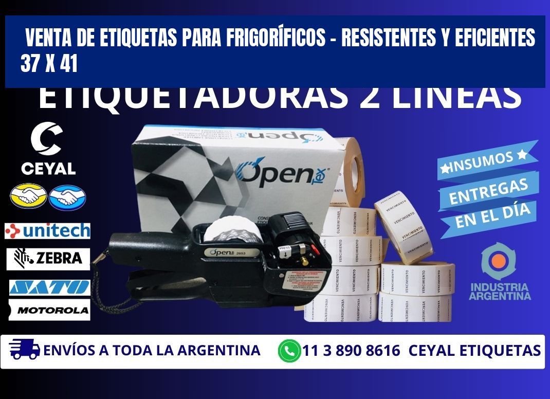 VENTA DE ETIQUETAS PARA FRIGORÍFICOS – RESISTENTES Y EFICIENTES 37 x 41