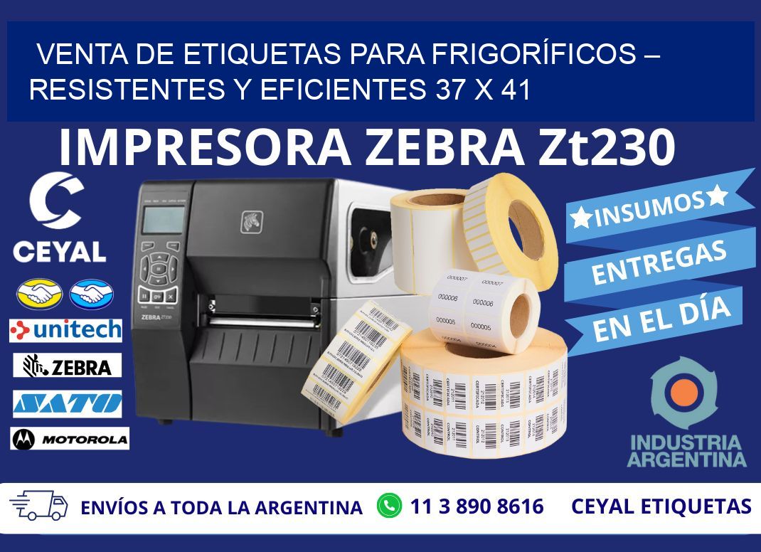 VENTA DE ETIQUETAS PARA FRIGORÍFICOS – RESISTENTES Y EFICIENTES 37 x 41