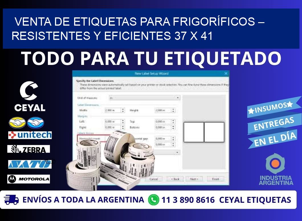 VENTA DE ETIQUETAS PARA FRIGORÍFICOS – RESISTENTES Y EFICIENTES 37 x 41