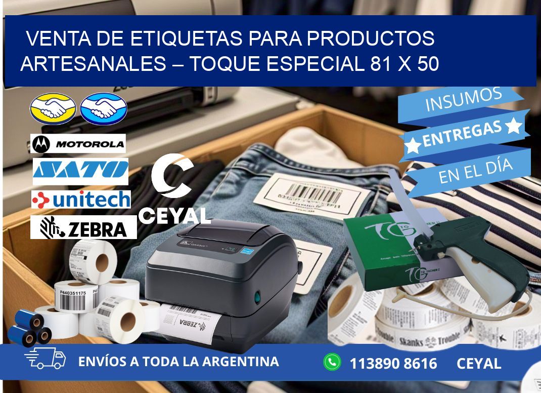 VENTA DE ETIQUETAS PARA PRODUCTOS ARTESANALES – TOQUE ESPECIAL 81 x 50