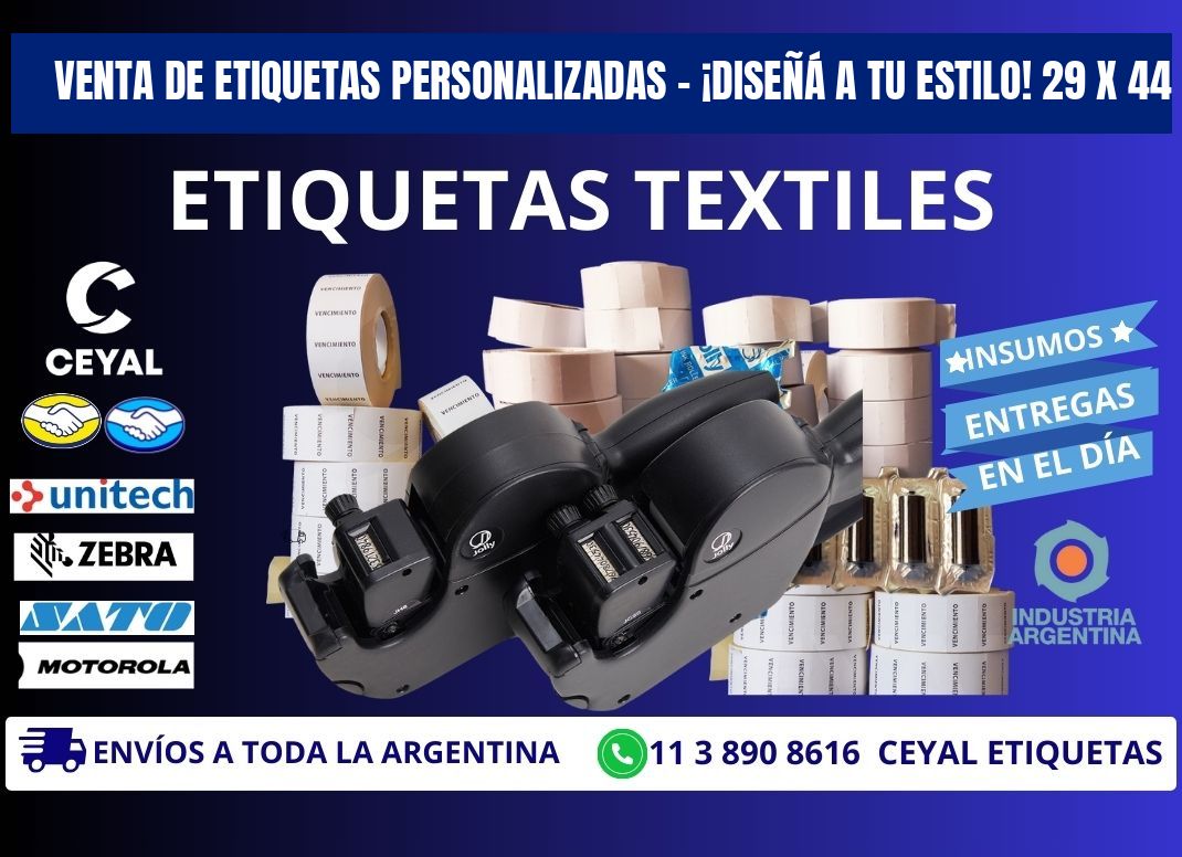 VENTA DE ETIQUETAS PERSONALIZADAS – ¡DISEÑÁ A TU ESTILO! 29 x 44