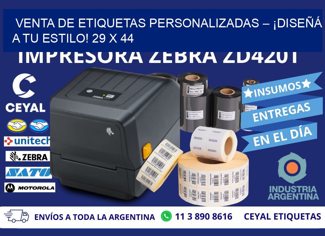 VENTA DE ETIQUETAS PERSONALIZADAS – ¡DISEÑÁ A TU ESTILO! 29 x 44