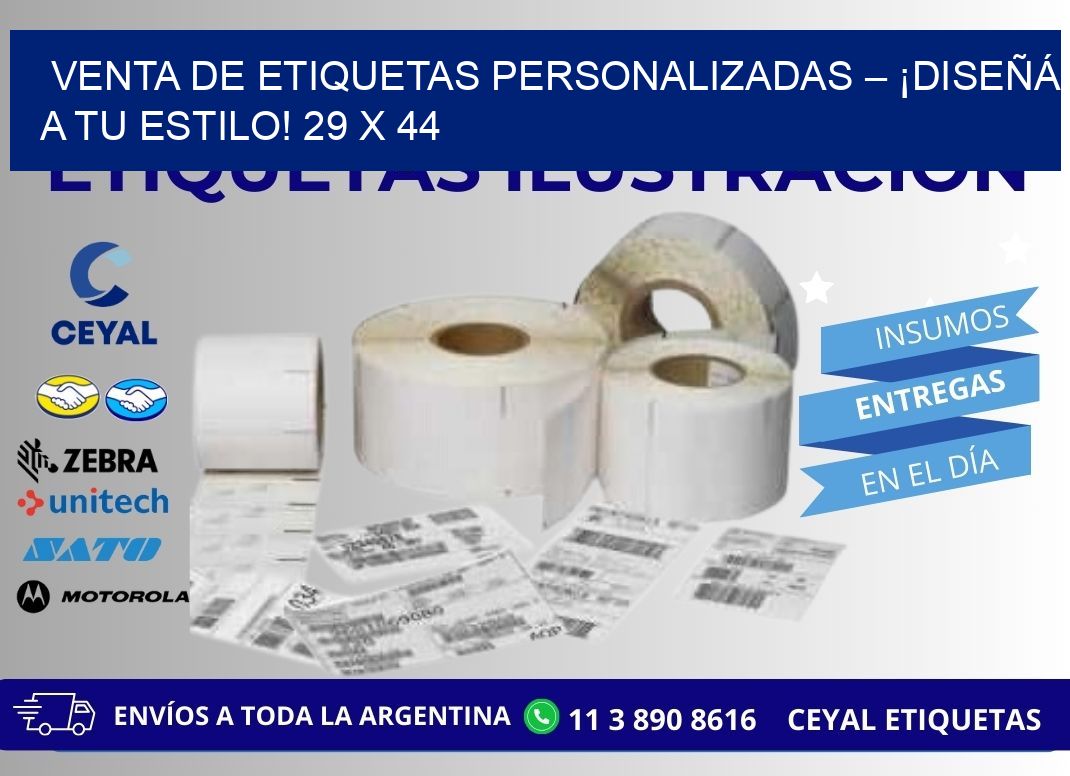 VENTA DE ETIQUETAS PERSONALIZADAS – ¡DISEÑÁ A TU ESTILO! 29 x 44