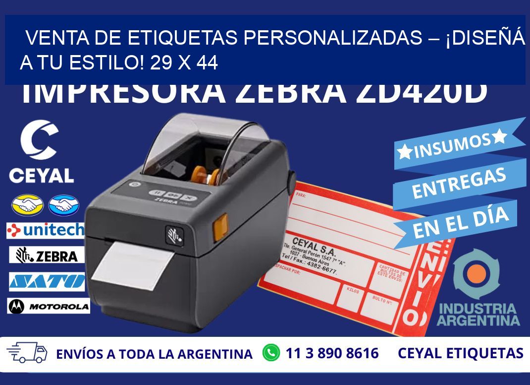 VENTA DE ETIQUETAS PERSONALIZADAS – ¡DISEÑÁ A TU ESTILO! 29 x 44