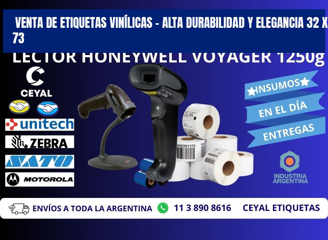 VENTA DE ETIQUETAS VINÍLICAS – ALTA DURABILIDAD Y ELEGANCIA 32 x 73