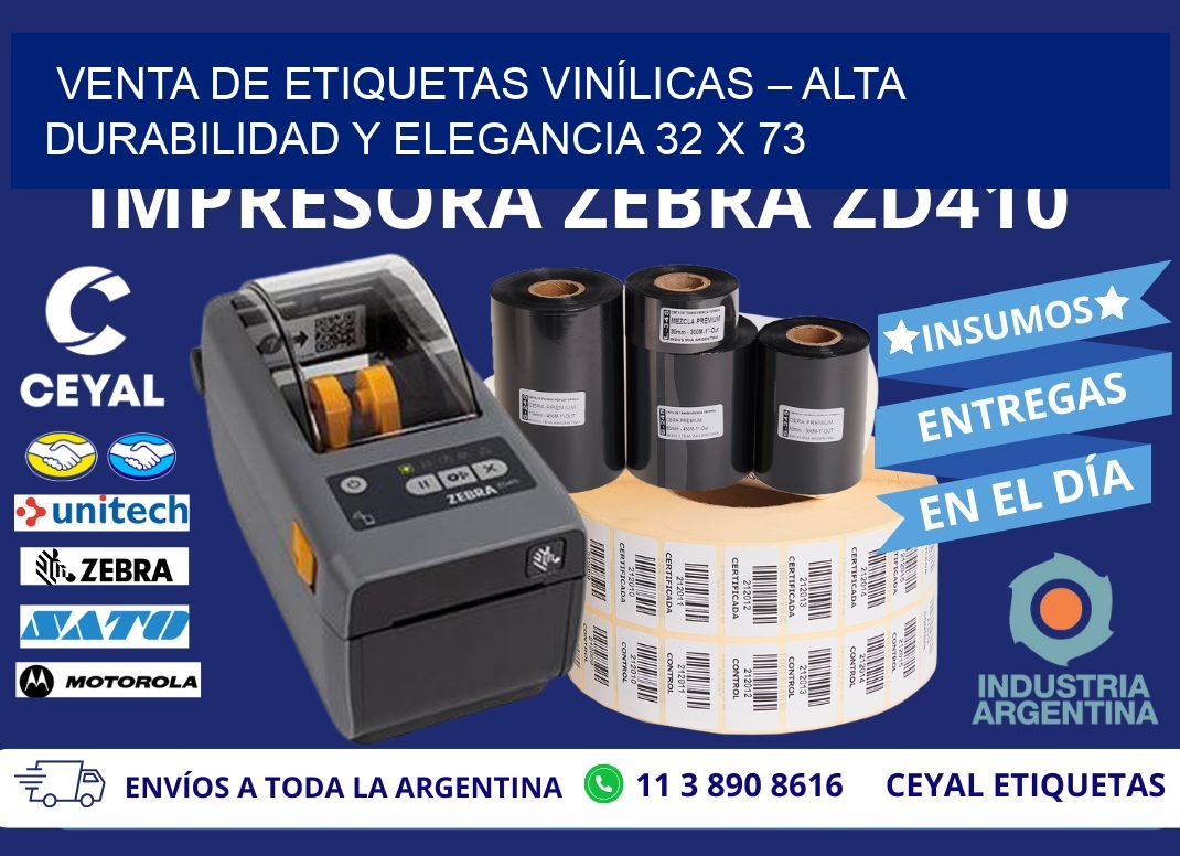VENTA DE ETIQUETAS VINÍLICAS – ALTA DURABILIDAD Y ELEGANCIA 32 x 73