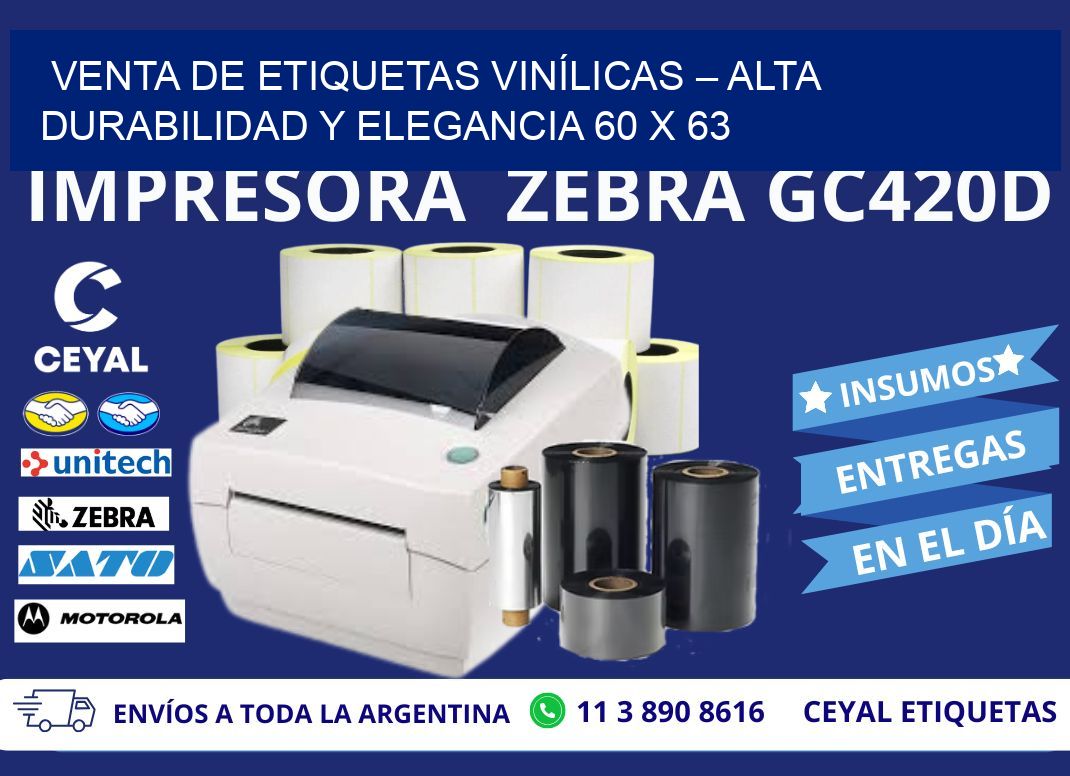 VENTA DE ETIQUETAS VINÍLICAS – ALTA DURABILIDAD Y ELEGANCIA 60 x 63