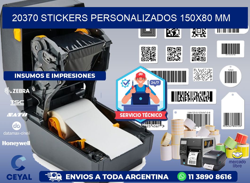 20370 STICKERS PERSONALIZADOS 150x80 mm