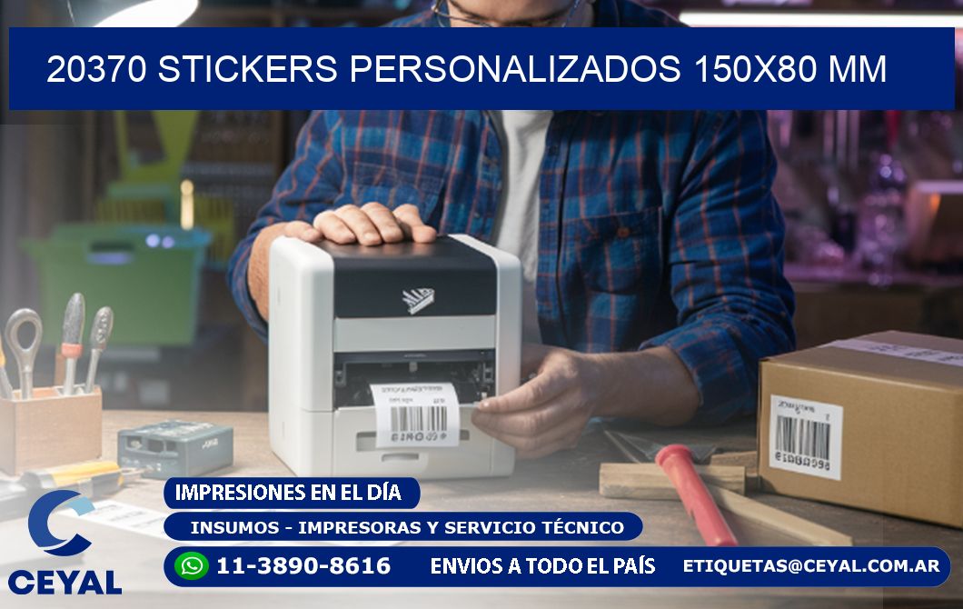 20370 STICKERS PERSONALIZADOS 150x80 mm
