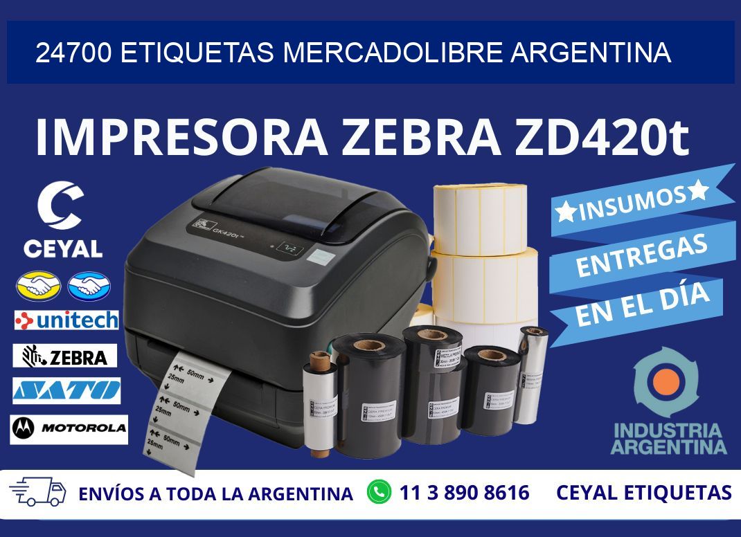 24700 ETIQUETAS MERCADOLIBRE ARGENTINA